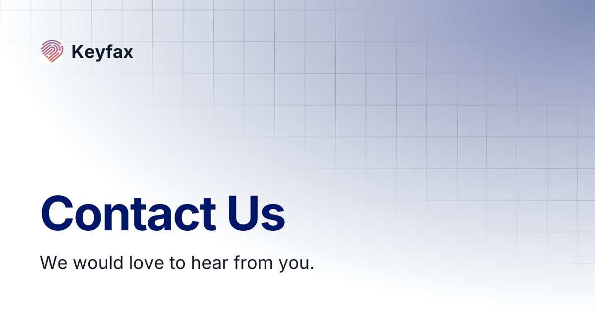 Contact us keyfax