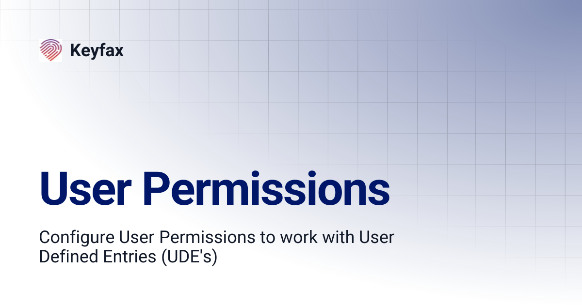 User Permissions | Keyfax